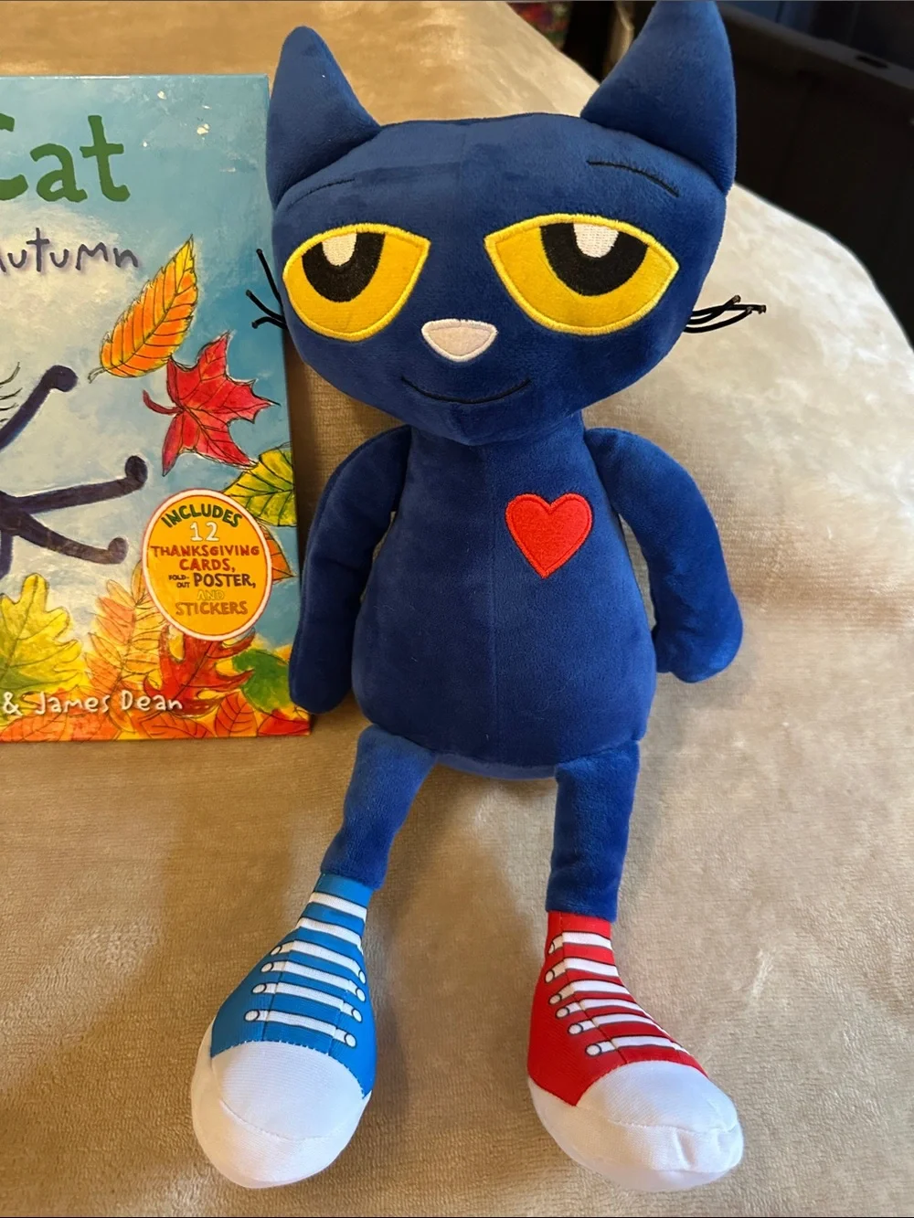 Pete the Cat Plush Toy - Blue with Red Heart